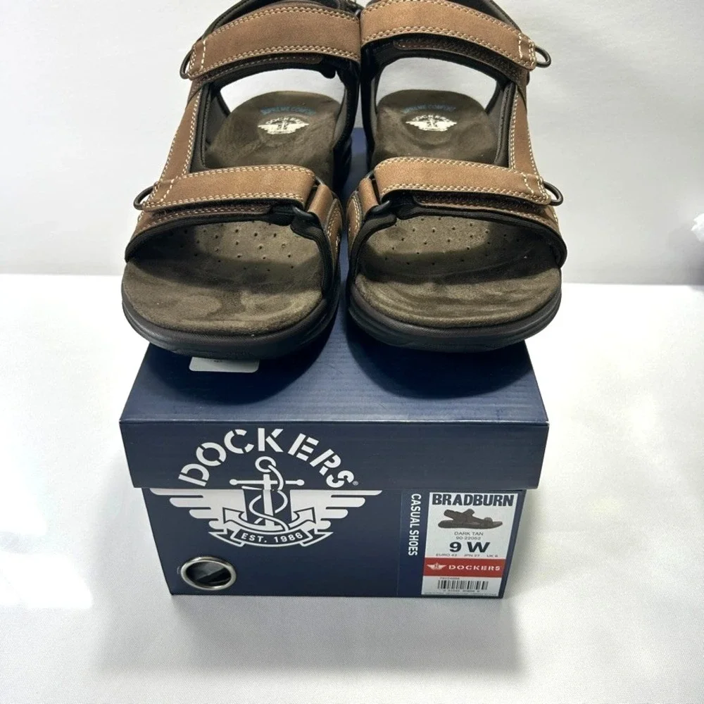 Dockers Bradburn Sport Men's Sandal Dark‎ Tan US 9W